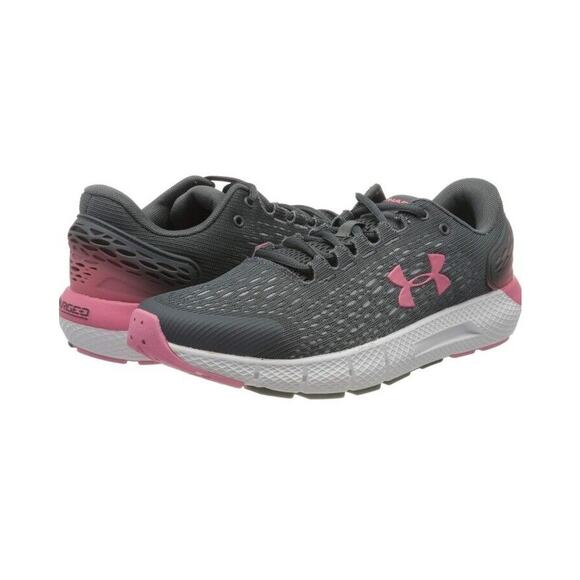 Under Armour Womens Charged Rogue 2 Gray/Pink Running Sneakers  11 (3022602‑106) - Picture 1 of 9
